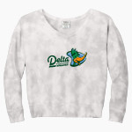 Delta College Pioneers Port & Company Women's Tie-Dye V-Neck Sweatshirt Front Thumbnail