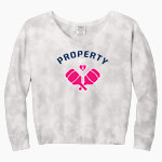 Rt. 12 Pickle Rt. 12 Pickle <span class="pdp-name-mascot">Rt. 12 Pickle</span> Port & Company Women's Tie-Dye V-Neck Sweatshirt Front Thumbnail
