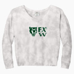 Frances Xavier Warde Jaguars <span class="pdp-name-mascot">Frances Xavier Warde School Jaguars</span> Port & Company Women's Tie-Dye V-Neck Sweatshirt Front Thumbnail