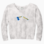 BAD AXE HIGH SCHOOL HATCHETS <span class="pdp-name-mascot">BAD AXE HATCHETS</span> Port & Company Women's Tie-Dye V-Neck Sweatshirt Front Thumbnail