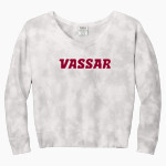 Vassar Brewers <span class="pdp-name-mascot">Vassar College Brewers</span> Port & Company Women's Tie-Dye V-Neck Sweatshirt Front Thumbnail