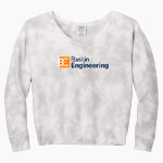 Baskin Engineering Sideline Store Port & Company Women's Tie-Dye V-Neck Sweatshirt Front Thumbnail