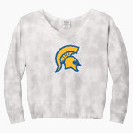MASON CO CENTRAL HIGH SCHOOL SPARTANS Port & Company Women's Tie-Dye V-Neck Sweatshirt Front Thumbnail