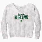 Notre Dame Academy Rebels official sideline store Port & Company Women's Tie-Dye V-Neck Sweatshirt Front Thumbnail