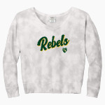 Notre Dame Academy Rebels official sideline store Port & Company Women's Tie-Dye V-Neck Sweatshirt Front Thumbnail