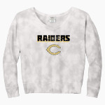 CIBOLA HIGH SCHOOL RAIDERS <span class="pdp-name-mascot">CIBOLA RAIDERS</span> Port & Company Women's Tie-Dye V-Neck Sweatshirt Front Thumbnail