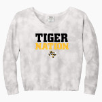 SEALY HIGH SCHOOL TIGERS <span class="pdp-name-mascot">SEALY TIGERS</span> Port & Company Women's Tie-Dye V-Neck Sweatshirt Front Thumbnail