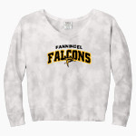 Fannindel Falcons <span class="pdp-name-mascot">Fannindel Falcons</span> Port & Company Women's Tie-Dye V-Neck Sweatshirt Front Thumbnail