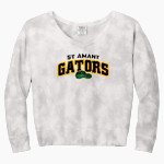 ST AMANT HIGH SCHOOL GATORS <span class="pdp-name-mascot">ST AMANT GATORS</span> Port & Company Women's Tie-Dye V-Neck Sweatshirt Front Thumbnail