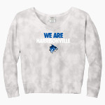 HARRISONVILLE HIGH SCHOOL WILDCATS Port & Company Women's Tie-Dye V-Neck Sweatshirt Front Thumbnail