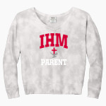 IHM Eagles <span class="pdp-name-mascot">Immaculate Heart Eagles</span> Port & Company Women's Tie-Dye V-Neck Sweatshirt Front Thumbnail