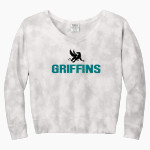 ACADEMY AT PALUMBO HIGH SCHOOL GRIFFINS <span class="pdp-name-mascot">PALUMBO GRIFFINS</span> Port & Company Women's Tie-Dye V-Neck Sweatshirt Front Thumbnail