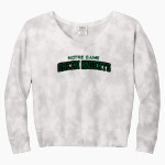 NOTRE DAME HIGH SCHOOL GREEN KNIGHTS Port & Company Women's Tie-Dye V-Neck Sweatshirt Front Thumbnail