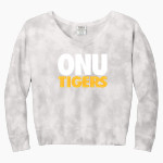 Olivet Nazarene Tigers <span class="pdp-name-mascot">Olivet Nazarene University Tigers</span> Port & Company Women's Tie-Dye V-Neck Sweatshirt Front Thumbnail