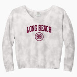 LONG BEACH HIGH SCHOOL BEARCATS <span class="pdp-name-mascot">LONG BEACH BEARCATS</span> Port & Company Women's Tie-Dye V-Neck Sweatshirt Front Thumbnail