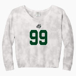 MELBOURNE HIGH SCHOOL BULLDOGS <span class="pdp-name-mascot">MELBOURNE BULLDOGS</span> Port & Company Women's Tie-Dye V-Neck Sweatshirt Front Thumbnail