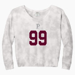 PERRY HIGH SCHOOL MAROONS <span class="pdp-name-mascot">PERRY MAROONS</span> Port & Company Women's Tie-Dye V-Neck Sweatshirt Front Thumbnail