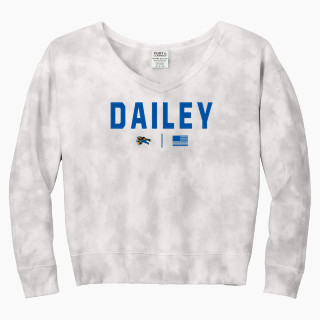 Port & Company Women's Tie-Dye V-Neck Sweatshirt