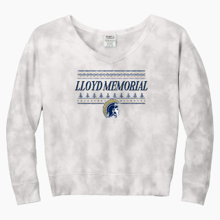 Port & Company Women's Tie-Dye V-Neck Sweatshirt