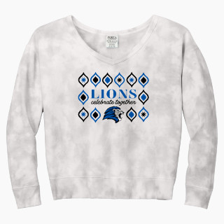 Port & Company Women's Tie-Dye V-Neck Sweatshirt