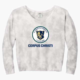 Port & Company Women's Tie-Dye V-Neck Sweatshirt