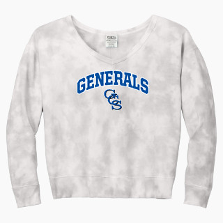 Port & Company Women's Tie-Dye V-Neck Sweatshirt