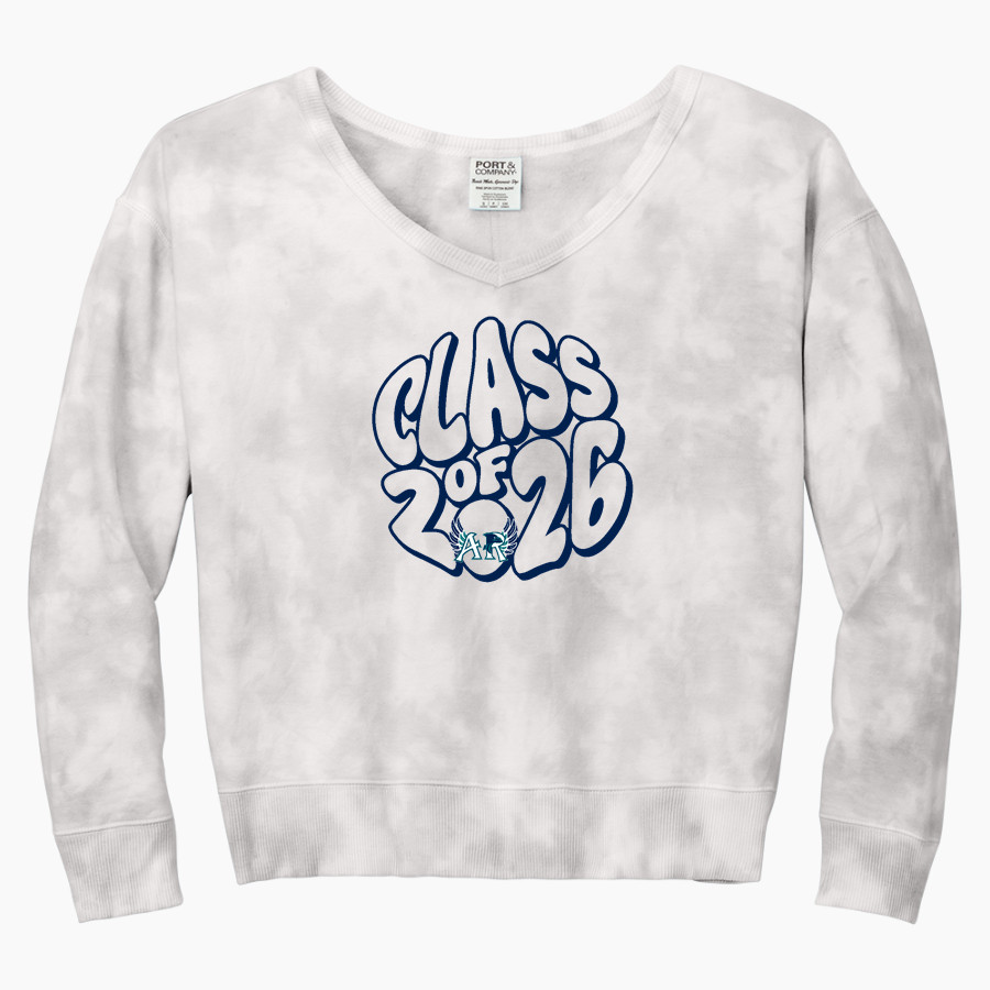 AUBURN RIVERSIDE HIGH SCHOOL RAVENS <span class="pdp-name-mascot">AUBURN RIVERSIDE RAVENS</span> Port & Company Women's Tie-Dye V-Neck Sweatshirt