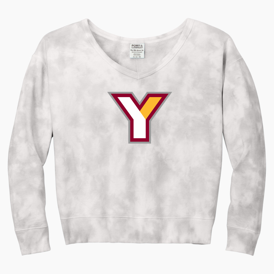 Youngstown City School District Online Store <span class="pdp-name-mascot">Youngstown City School District</span> Port & Company Women's Tie-Dye V-Neck Sweatshirt