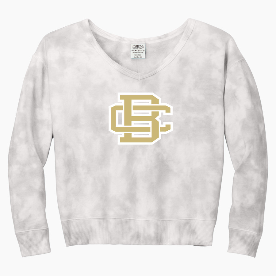 Building Champions Baseball <span class="pdp-name-mascot">Building Champions Baseball</span> Port & Company Women's Tie-Dye V-Neck Sweatshirt