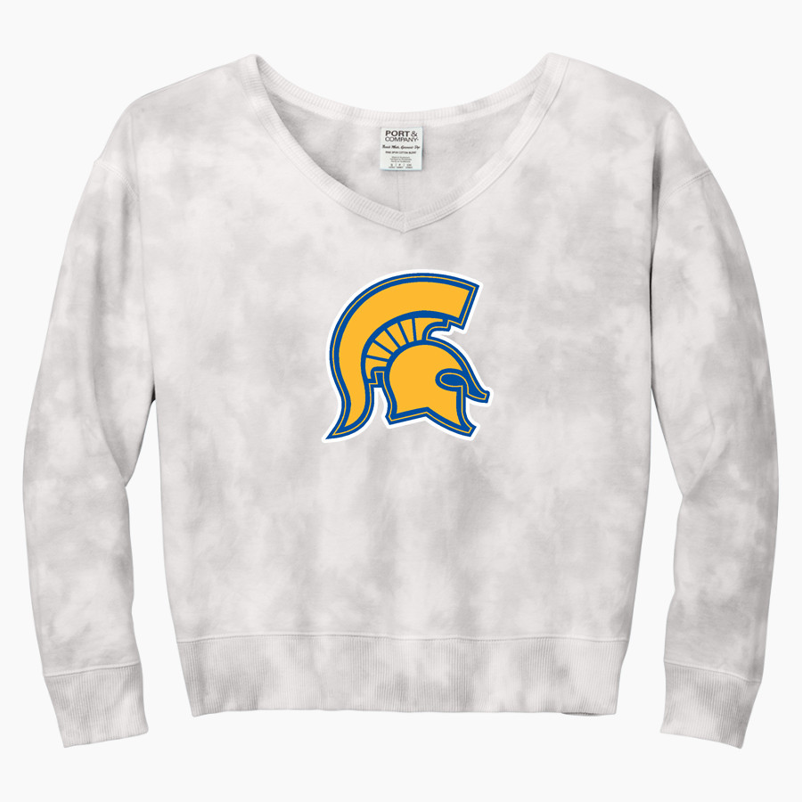 MASON CO CENTRAL HIGH SCHOOL SPARTANS Port & Company Women's Tie-Dye V-Neck Sweatshirt