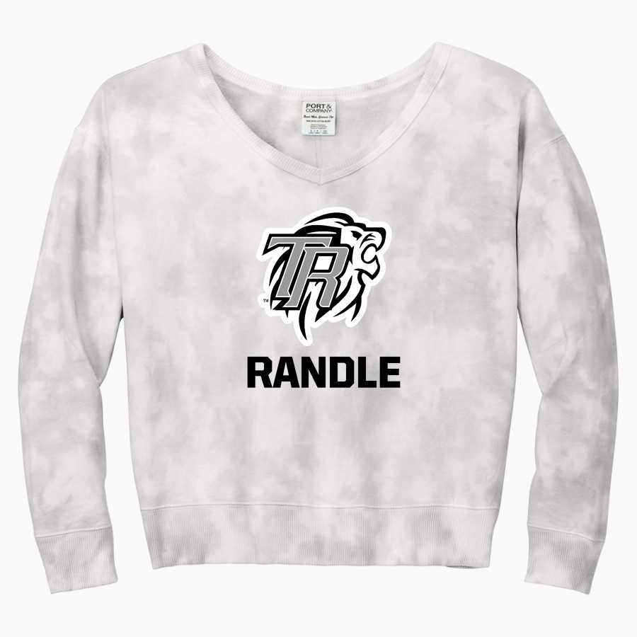 Dr. Thomas Randle Lions <span class="pdp-name-mascot">Thomas Randle HS Lions</span> Port & Company Women's Tie-Dye V-Neck Sweatshirt
