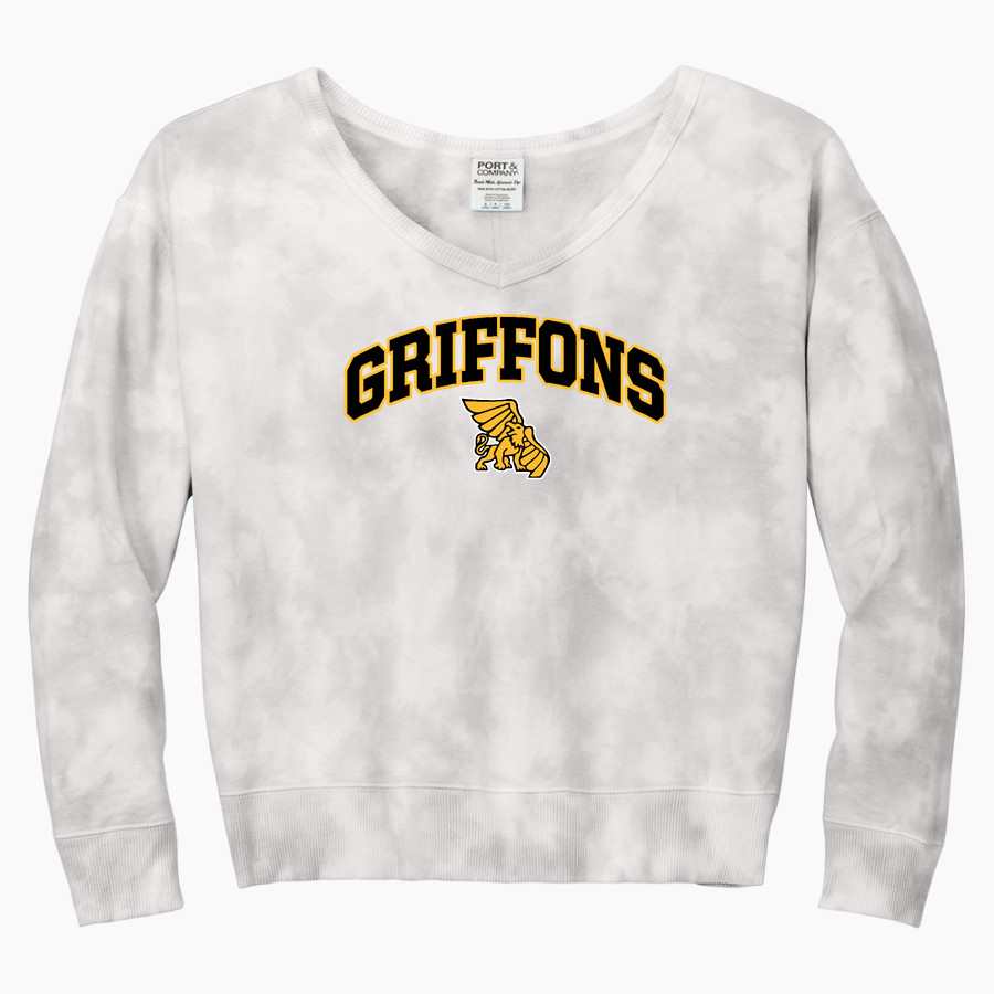 MWSU Griffons <span class="pdp-name-mascot">MWSU Griffons</span> Port & Company Women's Tie-Dye V-Neck Sweatshirt