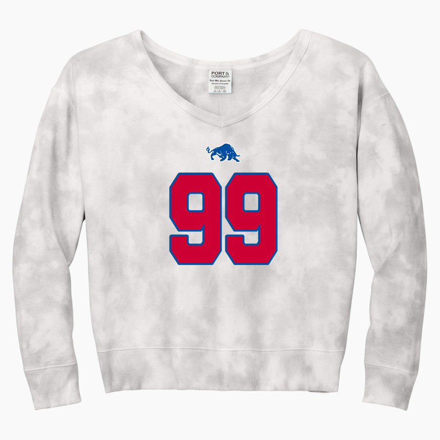 MOUNTAIN VIEW HIGH SCHOOL TOROS <span class="pdp-name-mascot">MOUNTAIN VIEW TOROS</span> Port & Company Women's Tie-Dye V-Neck Sweatshirt