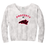 FAIRFIELD HIGH SCHOOL FALCONS <span class="pdp-name-mascot">FAIRFIELD FALCONS</span> Port & Company Women's Tie-Dye V-Neck Sweatshirt Front Thumbnail