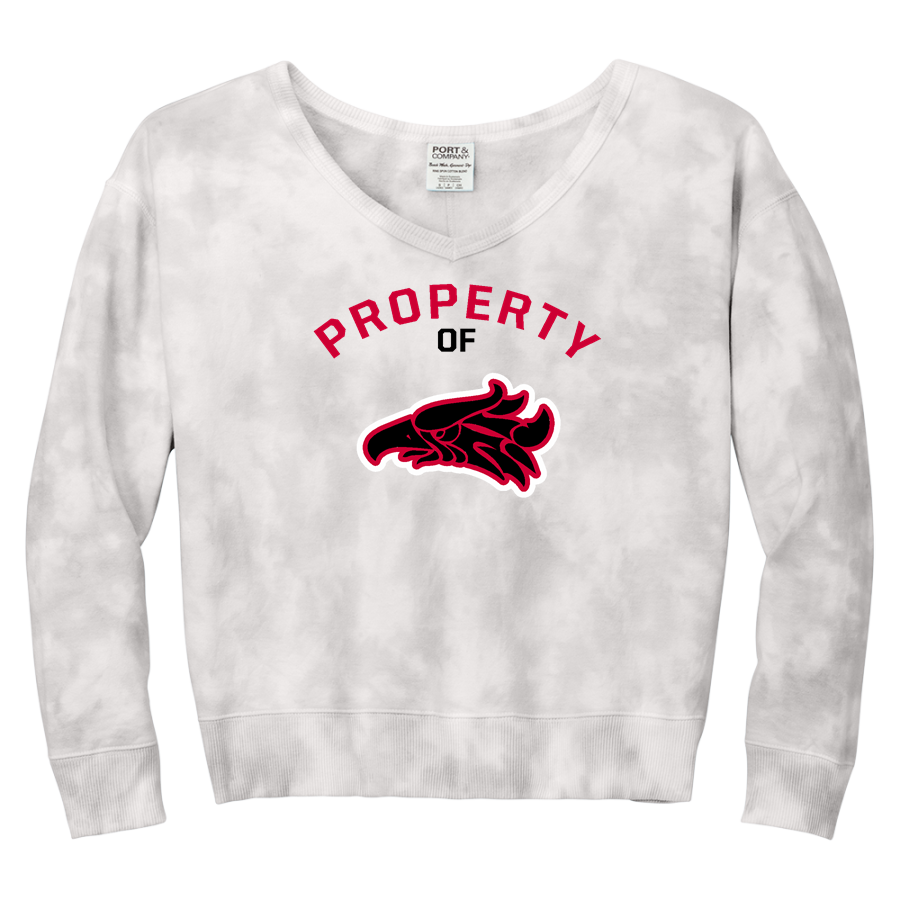 FAIRFIELD HIGH SCHOOL FALCONS <span class="pdp-name-mascot">FAIRFIELD FALCONS</span> Port & Company Women's Tie-Dye V-Neck Sweatshirt