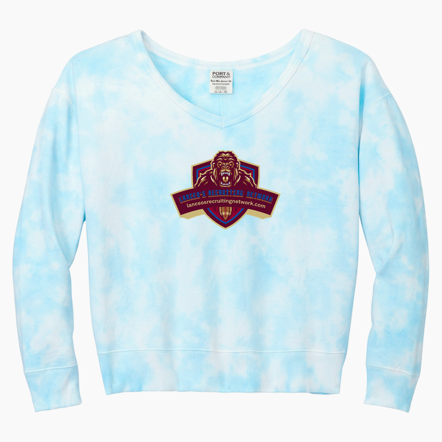 Lance O's Recruiting Network Lance O's Recruiting <span class="pdp-name-mascot">Lanceo's Recruiting Network</span> Port & Company Women's Tie-Dye V-Neck Sweatshirt
