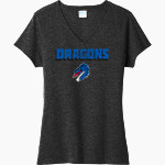 Mountainburg Dragons <span class="pdp-name-mascot">Mountainburg Dragons</span> Port & Company Women's Tri-Blend V-Neck T-Shirt Front Thumbnail