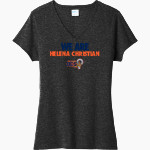 Helena Christian Rams <span class="pdp-name-mascot">Helena Christian School Rams</span> Port & Company Women's Tri-Blend V-Neck T-Shirt Front Thumbnail
