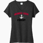 ABRAMSON SCI-ACADEMY COMMODORES <span class="pdp-name-mascot">ABRAMSON SCI - ACADEMY COMMODORES</span> Port & Company Women's Tri-Blend V-Neck T-Shirt Front Thumbnail