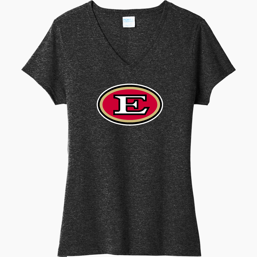 EVERETT HIGH SCHOOL CRIMSON TIDE Port & Company Women's Tri-Blend V-Neck T-Shirt