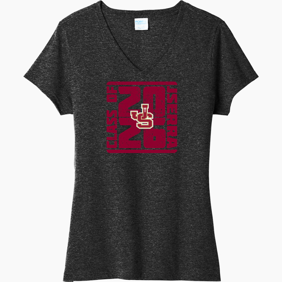 JSERRA CATHOLIC HIGH SCHOOL LIONS <span class="pdp-name-mascot">J SERRA LIONS</span> Port & Company Women's Tri-Blend V-Neck T-Shirt
