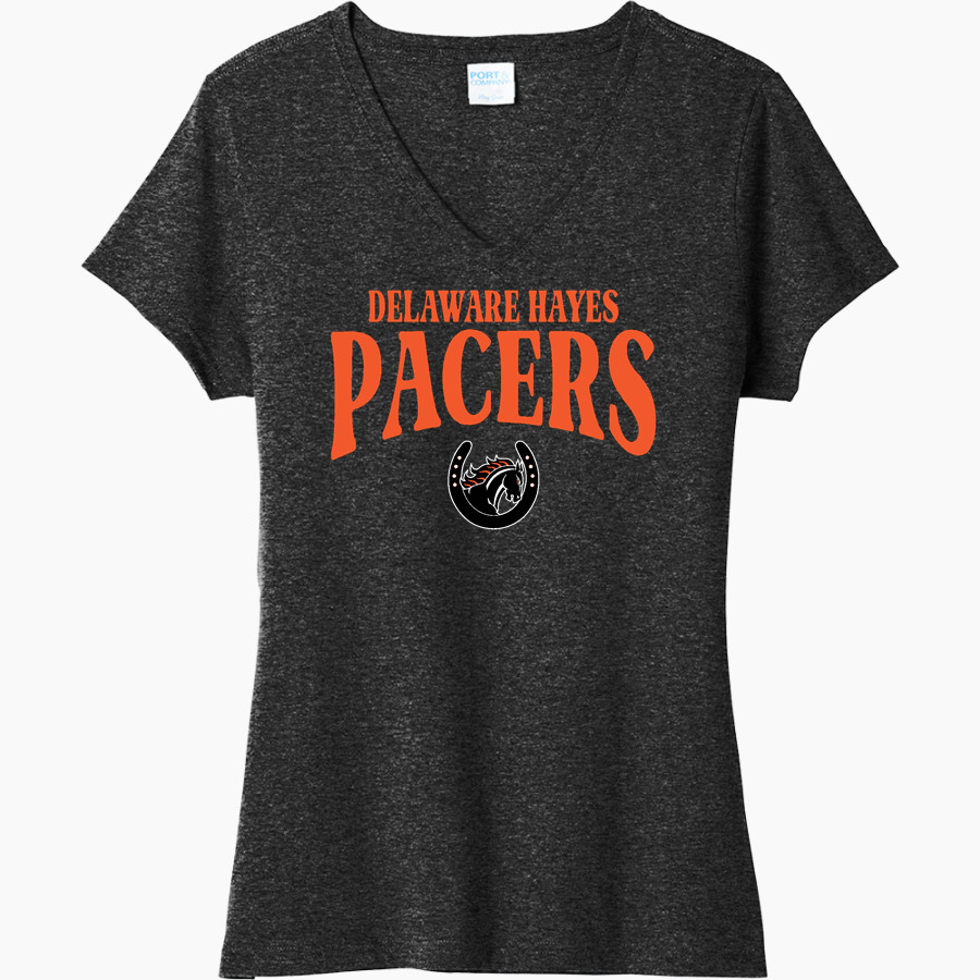 DELAWARE HAYES HIGH SCHOOL PACERS Port & Company Women's Tri-Blend V-Neck T-Shirt