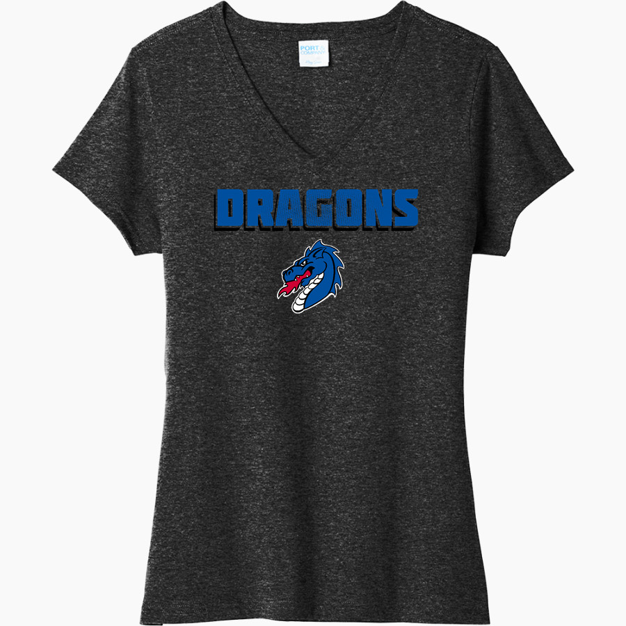 Mountainburg Dragons <span class="pdp-name-mascot">Mountainburg Dragons</span> Port & Company Women's Tri-Blend V-Neck T-Shirt