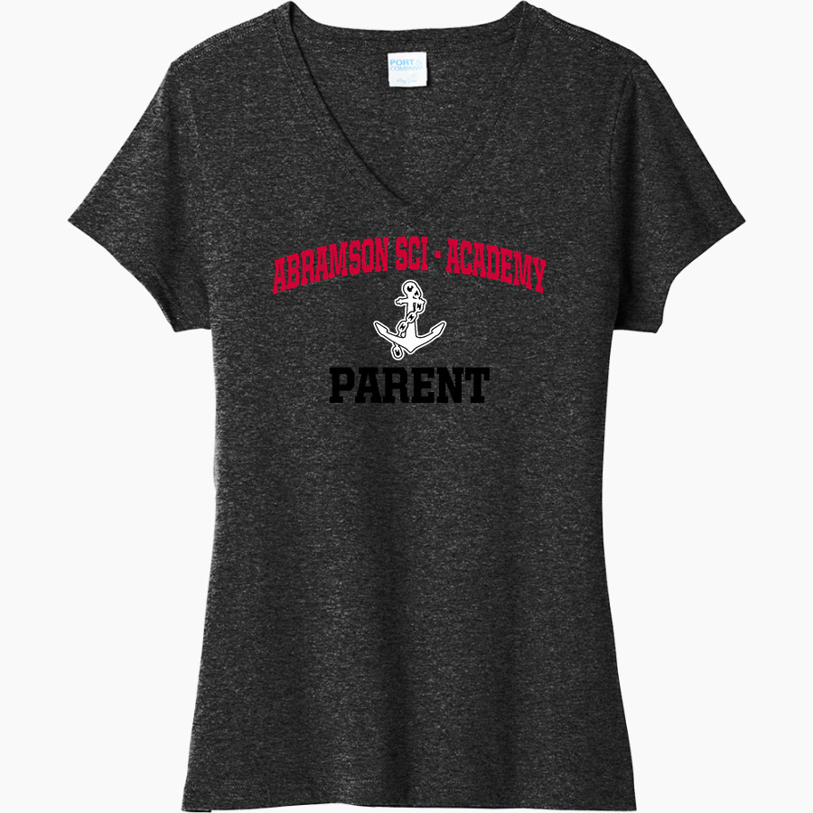 ABRAMSON SCI-ACADEMY COMMODORES <span class="pdp-name-mascot">ABRAMSON SCI - ACADEMY COMMODORES</span> Port & Company Women's Tri-Blend V-Neck T-Shirt