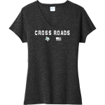 CROSS ROADS HIGH SCHOOL BOBCATS <span class="pdp-name-mascot">CROSS ROADS BOBCATS</span> Port & Company Women's Tri-Blend V-Neck T-Shirt Front Thumbnail