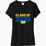 Tichenor Middle School Trojans <span class="pdp-name-mascot">Tichenor Middle School Trojans</span> Port & Company Women's Tri-Blend V-Neck T-Shirt Front Thumbnail
