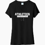 CISTERCIAN PREPARATORY SCHOOL HAWKS <span class="pdp-name-mascot">CISTERCIAN HAWKS</span> Port & Company Women's Tri-Blend V-Neck T-Shirt Front Thumbnail