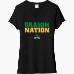 WEST DAVIDSON HIGH SCHOOL DRAGONS Port & Company Women's Tri-Blend V-Neck T-Shirt Front Thumbnail