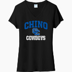 CHINO HIGH SCHOOL COWBOYS <span class="pdp-name-mascot">CHINO COWBOYS</span> Port & Company Women's Tri-Blend V-Neck T-Shirt Front Thumbnail