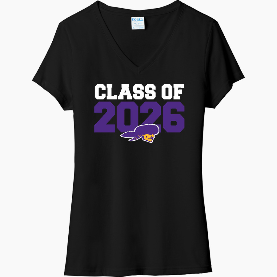 Ephrata Area School District MOUNTAINEERS <span class="pdp-name-mascot">EPHRATA MOUNTAINEERS</span> Port & Company Women's Tri-Blend V-Neck T-Shirt